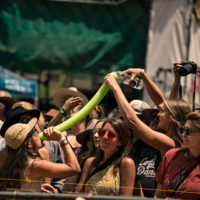 Pool noodle beer bong at the 49th Telluride Bluegrass Festival (June 2022) - photo by Anthony Verkuilen