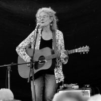 Kathy Kallick at the 2022 High Mountain Hay Fever Bluegrass Festival - photo by Vicki Quarles