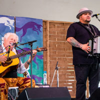 Peter Rowan and David Farias with Peter Rowan and Los Texmaniacs at the 2022 Grey Fox Bluegrass Festival - photo © Tara Linhardt