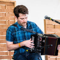 Sean McComiskey of Charm City Junction at the 2022 Grey Fox Bluegrass Festival - photo © Tara Linhardt