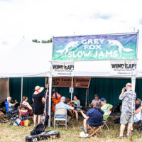 Slow Jam Tent at the 2022 Grey Fox Bluegrass Festival - photo © Tara Linhardt