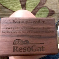 Pammy Lassiter's Slyde Compartment Award at ResoGAT 2022 - photo by RT Lassiter