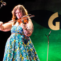 Allie Kral with Yonder Mountain String Band at the 2022 Grey Fox Bluegrass Festival - photo © Tara Linhardt