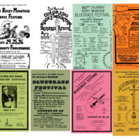 Posters from the early years of the Colorado Bluegrass Music Society