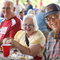 Good friends and good food at the August '22 Bluegrass Jamboree - photo by Kristin Yarbrough