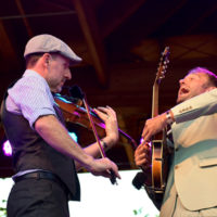 Gabe Witcher and Chris Thile with Punch Brothers at RockyGrass 2022 - photo by Kevin Slick