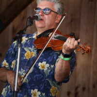 Jeff Western with Blue Octane at the 2022 summer Gettysburg Bluegrass Festival - photo by Frank Baker