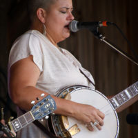 Lizzy Long at the summer 2022 Gettysburg Bluegrass Festival - photo by Frank Baker