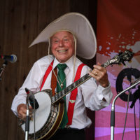 Little Roy Lewis at the summer 2022 Gettysburg Bluegrass Festival - photo by Frank Baker
