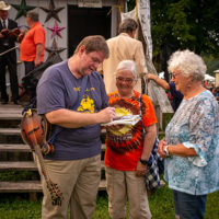 Don Rigsby signing for fans at Pickin' in Parsons, 2022 - photo by Jeromie Stephens