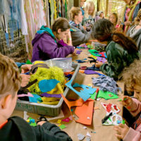 Kids crafts at the 2022 Northwest String Summit