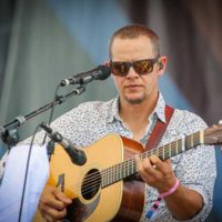 Caleb Smith with Balsam Range at the debut Earl Scruggs Music Festival, September 2022 - photo © Bryce Lafoon