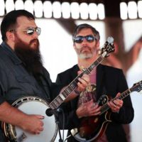 Zane McGinnis and Ty Gilpin with Unspoken Tradition at the inaugural Earl Scruggs Music Festival, Labor Day 2022 - photo by Bryce Lafoon