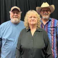 Mark Brinkman, Lorraine Jordan, and David Stewart at the Songwriters Showcase at Lorraine's Coffee House (9/28/22) - photo by Gary Hatley