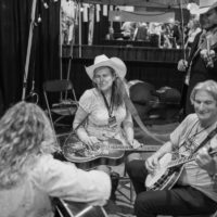 Impromptu jam at World of Bluegrass 2022 (9/28/22) - photo © Jeromie Stephens