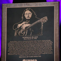 Norman Blake's plaque unveiled during his Bluegrass Music Hall of Fame induction - photo © Frank Baker