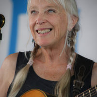 Laurie Lewis at the 2022 Delaware Valley Bluegrass Festival - photo by Frank Baker