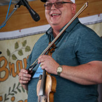 Eddie Bond with The New Ballard Branch Bogtrotters at the 2022 Delaware Valley Bluegrass Festival - photo by Frank Baker