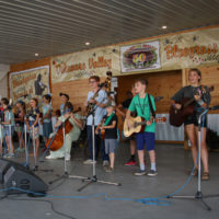 Kids Academy performance at the 2022 Delaware Valley Bluegrass Festival - photo by Frank Baker