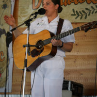 Sally Sandker with Country Current at the 2022 Delaware Valley Bluegrass Festival - photo by Frank Baker