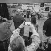 Danny Poiasley & The Southern Grass at the Bluegrass Standard booth in the Exhibit Hall at IBMA Bluegrass Live! - photo © Jeromie Stephens