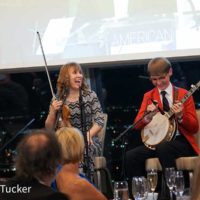 Aynsley Porchak and Lincoln Hensley perform at the American Banjo Museum Hall of Fame induction ceremony (9/23/22) - photo © Pamm Tucker