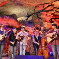 Wyatt Ellis & Friends entertaining a crowd in the Cave at CaveFest at The Caverns, Pelham, TN on Saturday, October 8, 2022 - photo by Alisa B. Cherry