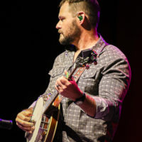 Jason Davis with the Dan Tyminski Band at the IBMA Bluegrass Live! festival (10/1/22) - photo © Frank Baker
