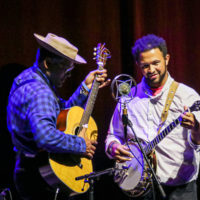 Dom Flemons and Trey Wellington at the IBMA Bluegrass Live! festival (10/1/22) - photo © Frank Baker