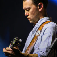Chris Pandolfi with Infamous Stringdusters at the IBMA Bluegrass Live! festival (10/1/22) - photo © Frank Baker