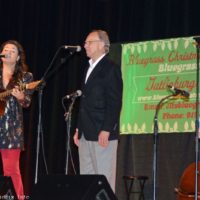 Rebekah Speer and Jimmy Blackwood with The Bluegrass All Stars at Bluegrass Christmas in the Smokies - photo © Bill Warren