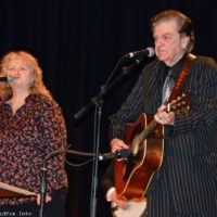 Lorraine Jordan with Larry Sparks at the 2022 Bluegrass Christmas in the Smokies - photo © Bill Warren