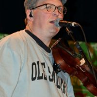 Chris Sexton with Nothin' Fancy at the 2022 Bluegrass Christmas in the Smokies - photo © Bill Warren