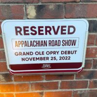 Appalachian Road Show parking spot at the Grand Ole Opry (November 25, 2022) - photo by Erick Anderson