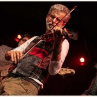 Stefano Tavernese on fiddle at the 2022 Red Wine Bluegrass Party in Genoa, Italy - photo © Alessandro Ardy
