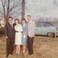 Double wedding in 1962 - Paul, Edria, Erma, Marvin