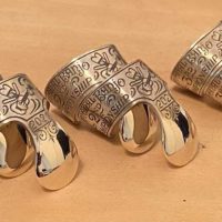 Presentation Landis 22 kt Gold fingerpicks given to winners of the National Banjo Championship at Winfield