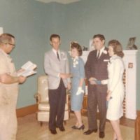 Double wedding in 1962 - Marvin, Erma, Paul, and Edria