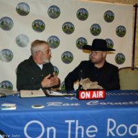 Ron Cornett conducts an interview at the 2023 Jekyll Island Bluegrass Festival - photo © Bill Warren