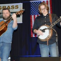 Wyatt Ellis and Nathan Beaumont with The Grascals at the 2023 Jekyll Island fest - photo © Bill Warren