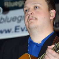 Zack Arnold with Rhonda Vincent & The Rage at the 2023 Jekyll Island fest - photo © Bill Warren
