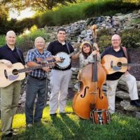 George Portz and his Friends of Bluegrass: Dave Dalton, George Portz, Zac Hardesty, Kathie Polman, and Dave Montgomery