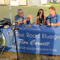 Stephanie Ann and Dennis Lee interview with Ron Cornett at the 2023 Florida Classic Music Fest & Car Show - photo © Bill Warren
