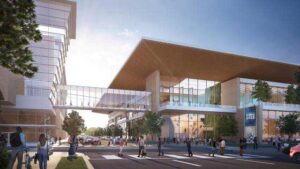 Rendering of proposed convention center expansion in downtown Raleigh