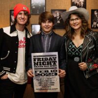Seth Taylor, Wyatt Ellis, and Jenee Fleenor backstage at the Grand Ole Opry (2/10/23) - photo by Teresa Ellis