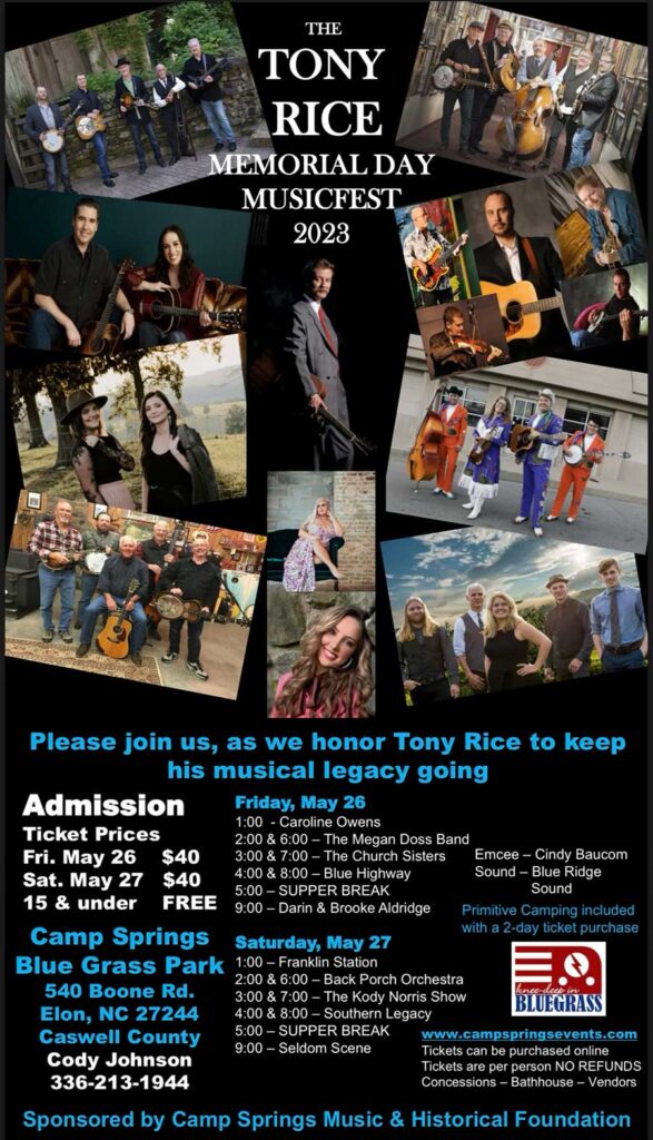 Tony Rice Memorial Day Music Fest