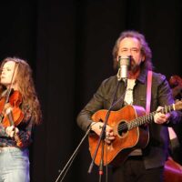 Maddie Denton and Dan Tyminski at the Malcolm Brown Auditorium in Shelby, NC (3/4/23) - photo © Bryce Lafoon