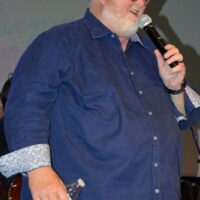 Pastor Deano Graham introducing the show at Life Church in Eustis, FL (3/12/23) - photo © Bill Warren