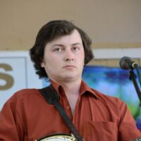 Landon Fitzpatrick with Ralph Stanley II & The Clinch Mountain Boys at the 2023 EMS Springfest - photo © Bill Warren