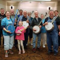 Ben Greene with his banjo workshop class at the 2023 Bluegrass in the Blue Ridge - photo by Molly Moore